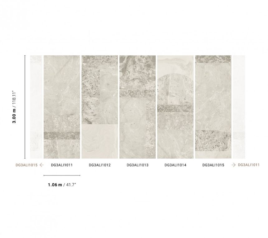 Vliesová fototapeta na zeď, Šedý mramor, DG3ALI1014, Wall Designs III, Khroma by Masureel