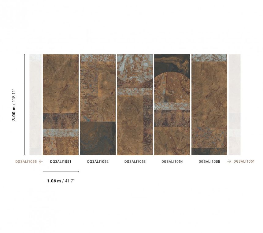 Vliesová fototapeta na zeď, hnědý mramor, DG3ALI1052, Wall Designs III, Khroma by Masureel