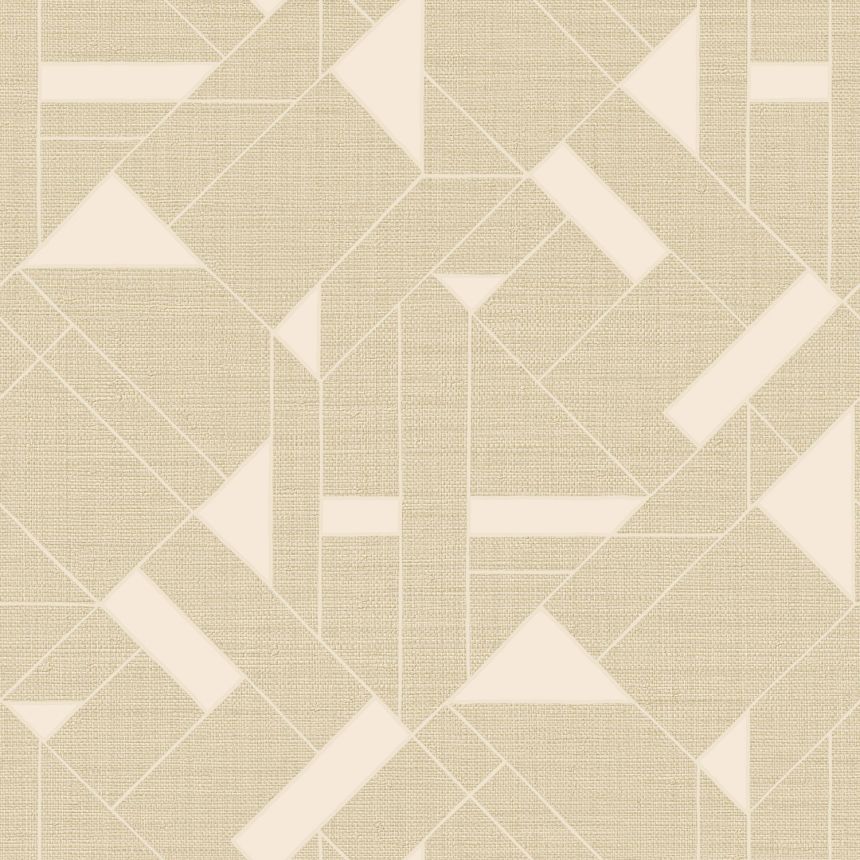 Luxusní krémová geometrická vliesová tapeta na zeď, Z18943, Trussardi 7, Zambaiti Parati