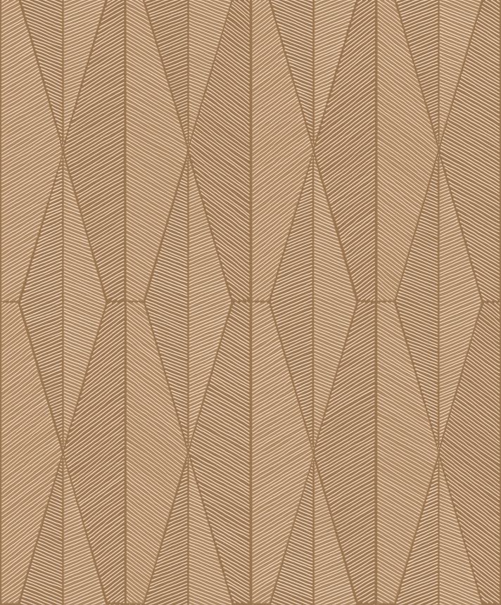 Geometrická vliesová tapeta na zeď, hnědá, YSA304, Mysa, The Texture Book, Khroma by Masureel