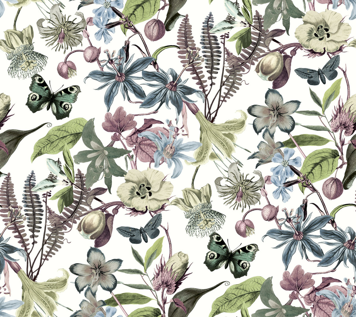 Vliesová tapeta s květinami a motýly, BL1721, Blooms Second Edition Resource Library, York