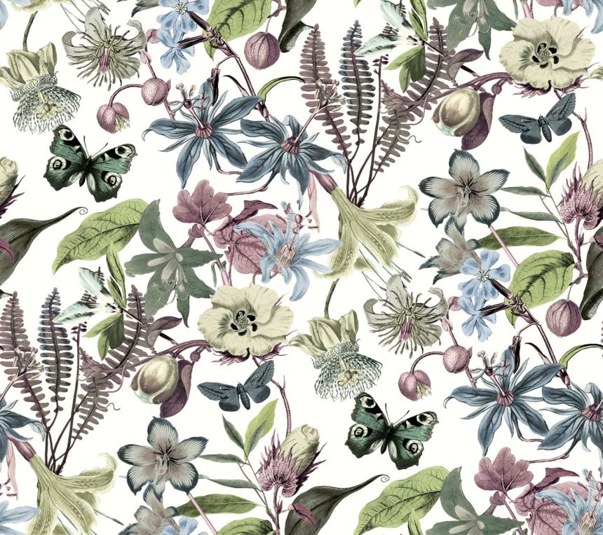 Vliesová tapeta s květinami a motýly, BL1721, Blooms Second Edition Resource Library, York