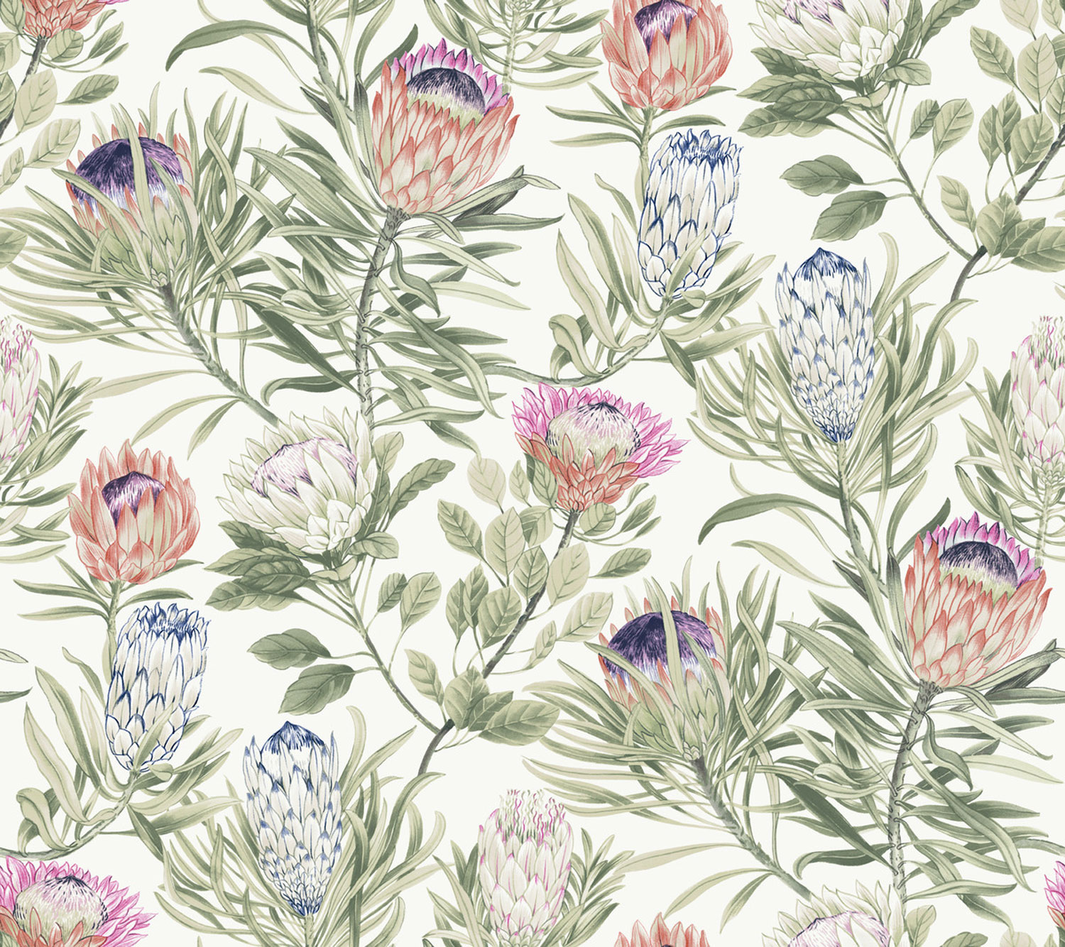 Bílá vliesová květinová tapeta na zeď, BL1752, Blooms Second Edition Resource Library, York