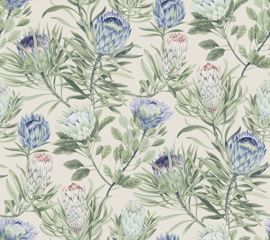 Béžová vliesová květinová tapeta na zeď, BL1753, Blooms Second Edition Resource Library, York