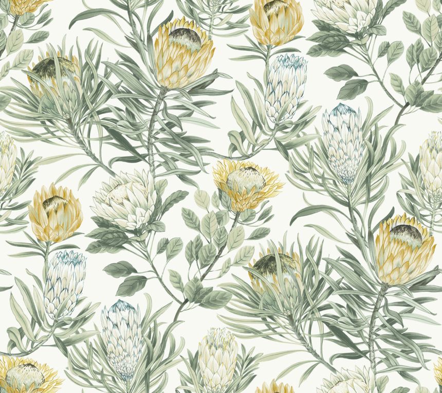 Bílá vliesová květinová tapeta na zeď, BL1754, Blooms Second Edition Resource Library, York