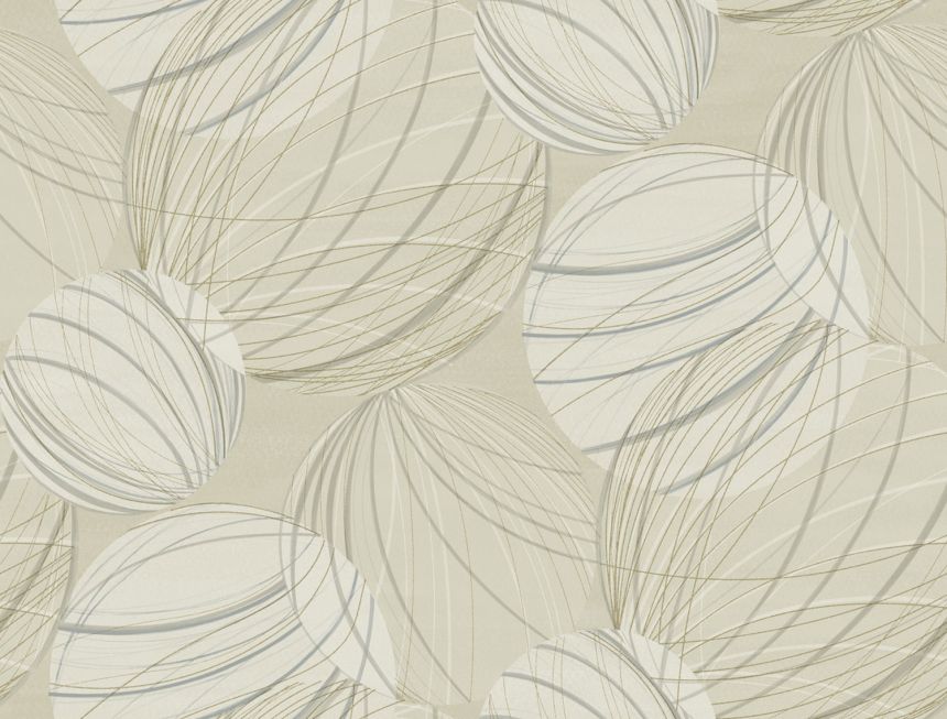 Béžová 3D geometrická vliesová tapeta na zeď, EV3908, Candice Olson Casual Elegance, York