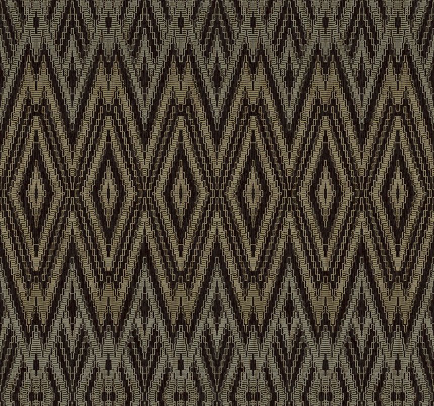 Černo-hnědá geometrická vliesová tapeta na zeď, EV3912, Candice Olson Casual Elegance, York