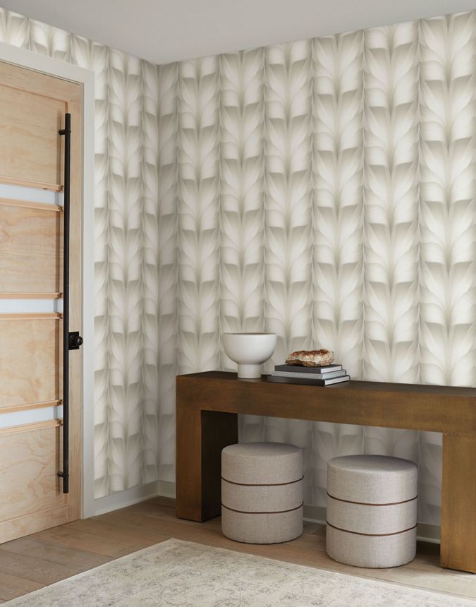Šedo-béžová geometrická vliesová tapeta na zeď, EV3955, Candice Olson Casual Elegance, York