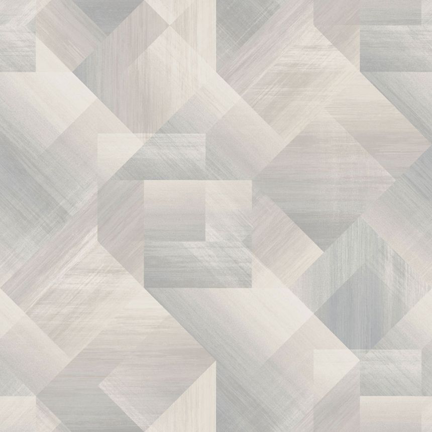 Šedo-béžová vliesová geometrická tapeta na zeď, UR3223, Universe 4, Grandeco