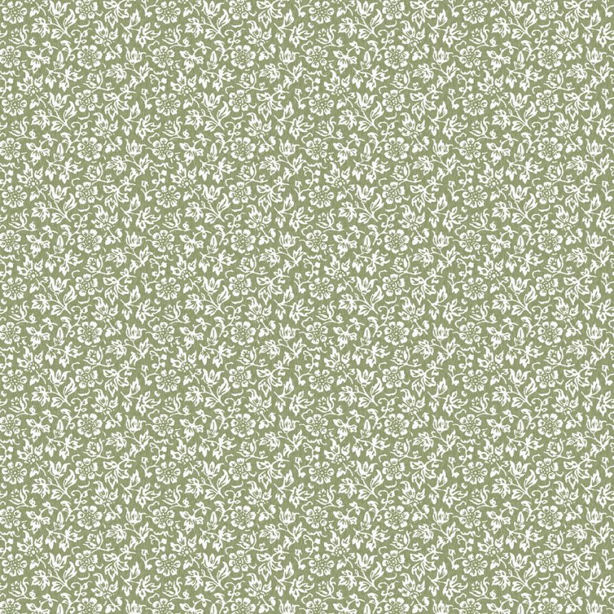 Vliesová květinová tapeta na zeď, zeleno-bílá, 121077, Laura Ashley 3, Laura Ashley Signature