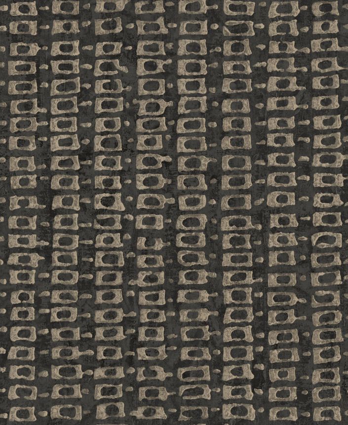 Luxusní černá geometrická vliesová tapeta na zeď, 58708, Aurum II, Limonta