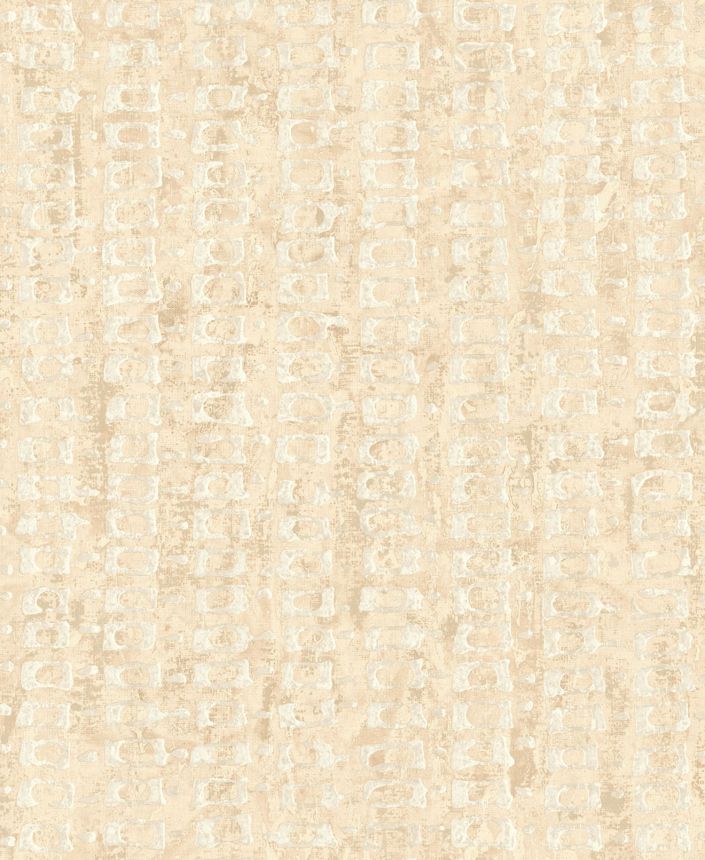 Luxusní béžová geometrická vliesová tapeta na zeď, 58721, Aurum II, Limonta