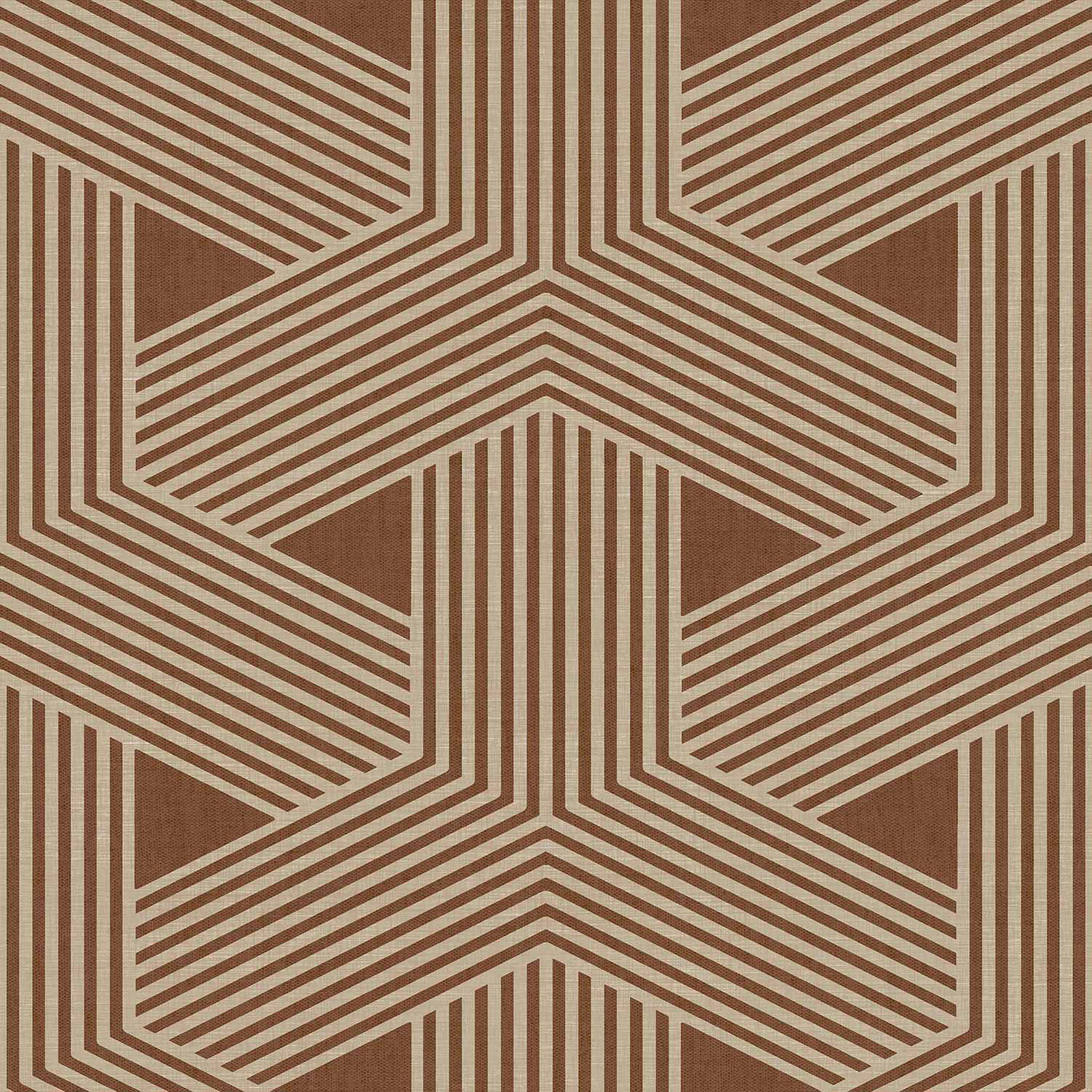 Hnědá vliesová tapeta na zeď, geometrický vzor,  30134, Energie, Cristiana Masi by Parato