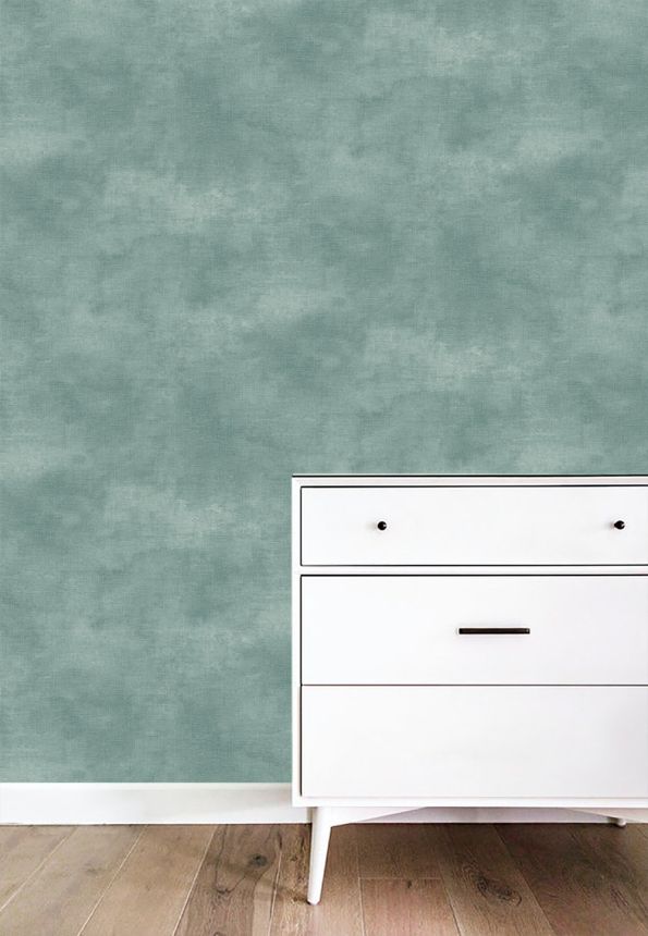 Vliesová tapeta na zeď, tyrkysová, imitace látky, GL76705, Blossom, Prestige Wallcoverings