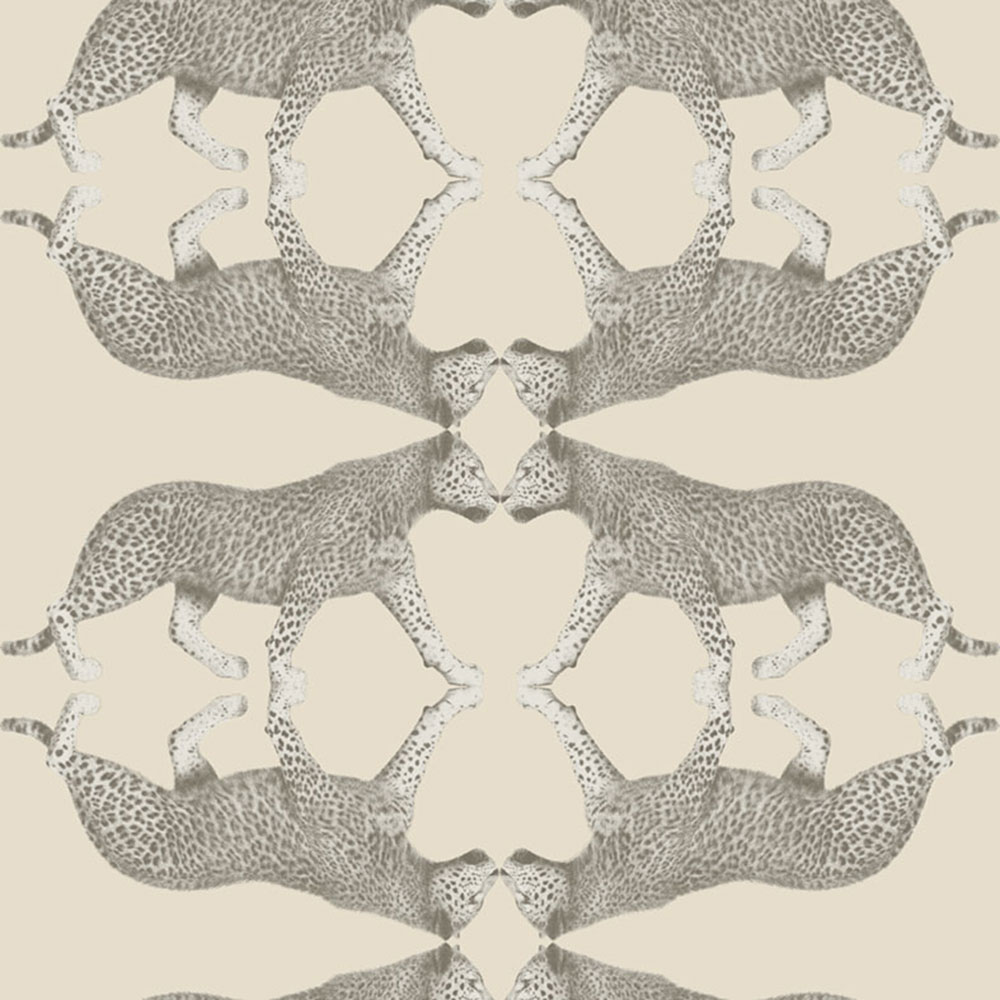 Vliesová tapeta na zeď, krémovo-stříbrná, leopard, NHW1032, Perla, Decoprint