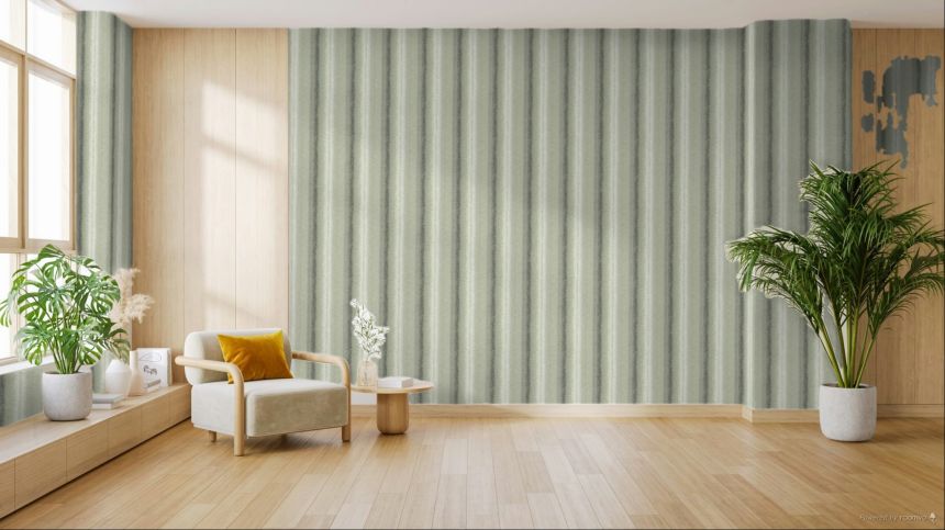 Zelená vliesová tapeta na zeď, pruhy, RE25144, Reflect, Decoprint