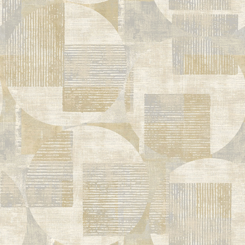 Šedo-okrová geometrická vliesová tapeta na zeď, RE25161, Reflect, Decoprint