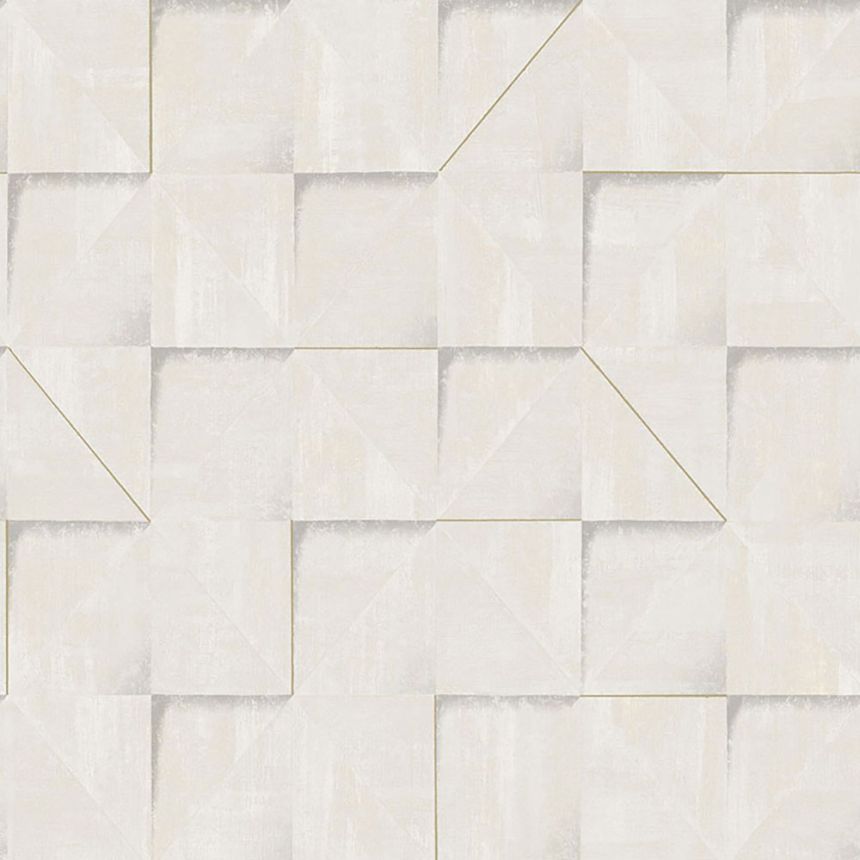 Šedá geometrická vliesová tapeta na zeď, 3D imitace obkladu, RE25170, Reflect, Decoprint