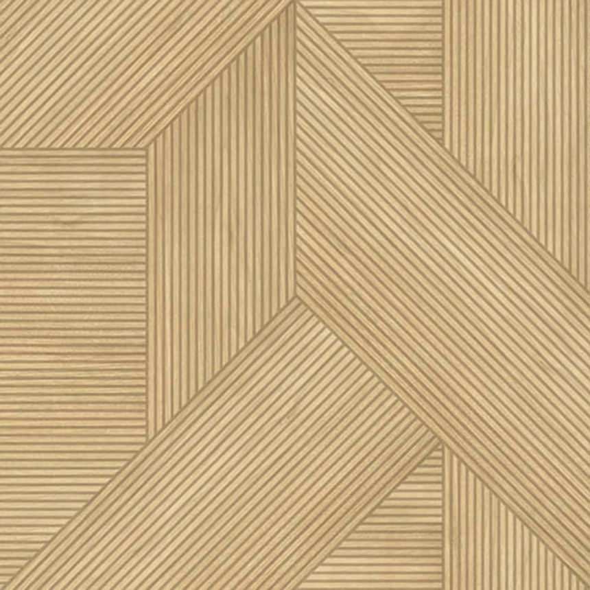 Béžová geometrická vliesová tapeta na zeď, imitace obkladu, RE25181, Reflect, Decoprint