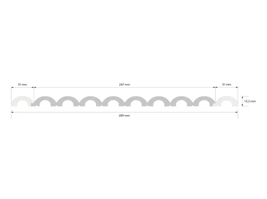 Lamela WP001RTP Duna pravý  profil 200x1,3x3,1cm Mardom