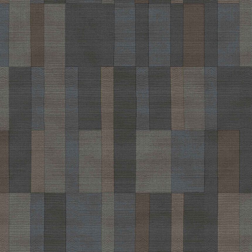 Šedo-hnědá vliesová geometrická tapeta na zeď, 43839, Terra, Cristiana Masi by Parato