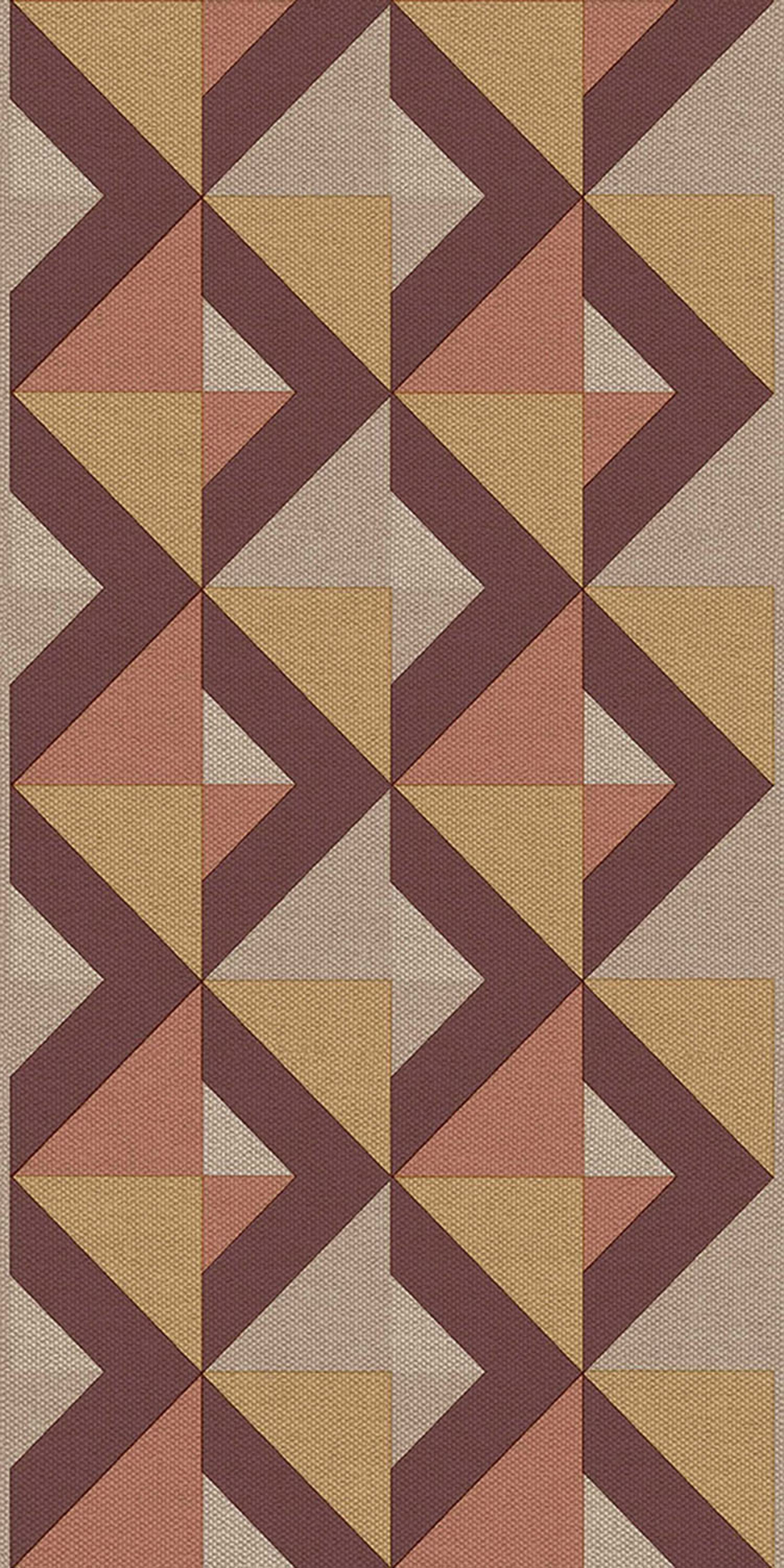 Geometrická vliesová tapetová bordura na zeď, vínová, B39098, Arché, Cristiana Masi by Parato
