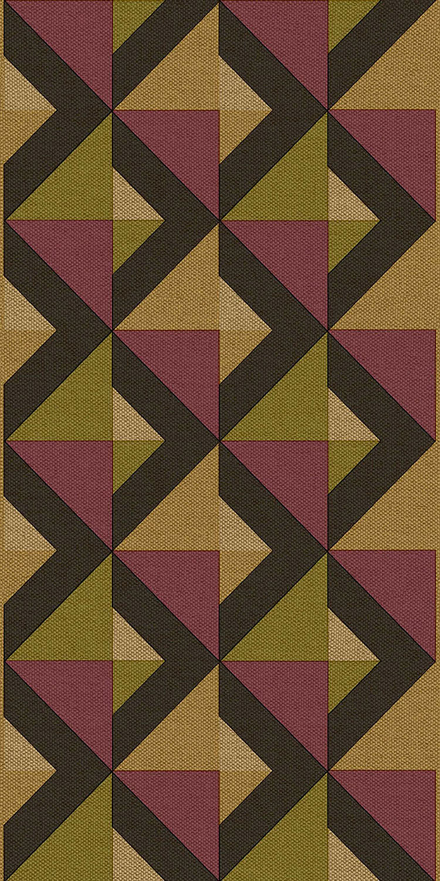 Geometrická vliesová tapetová bordura na zeď, vínová, B39099, Arché, Cristiana Masi by Parato