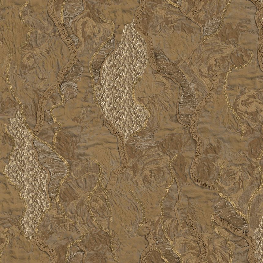 Luxusní  hnědo-zlatá vliesová tapeta na zeď, štuková omítka, Z34903, Elie Saab 2