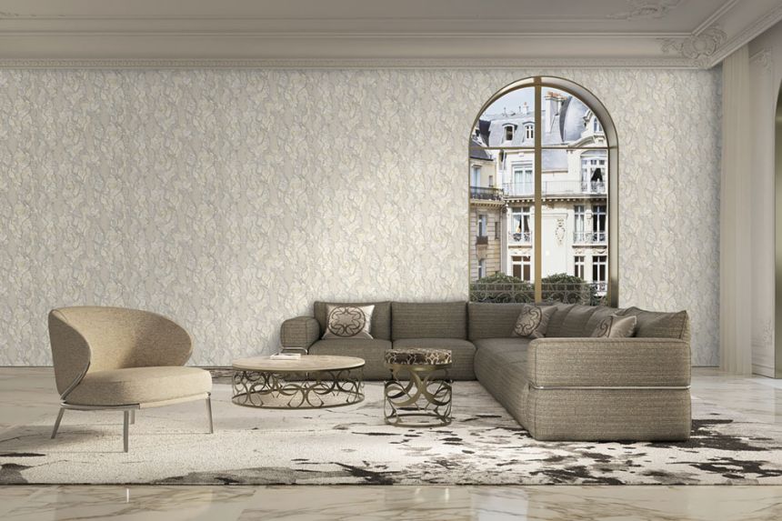 Luxusní  krémová vliesová tapeta na zeď, štuková omítka, Z34911, Elie Saab 2