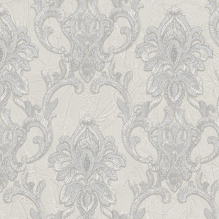 Luxusní  šedo-stříbrná zámecká vliesová tapeta na zeď, Z34935, Elie Saab 2