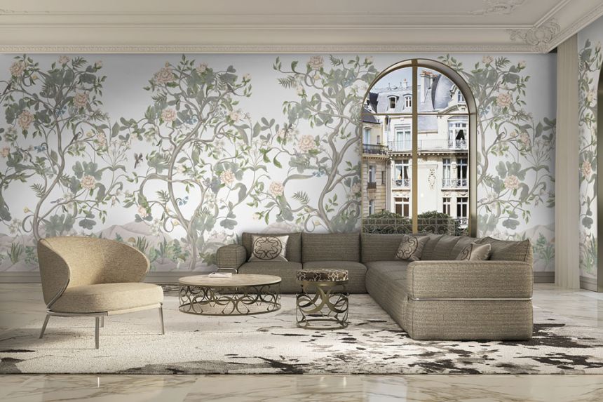 Luxusní vliesová obrazová tapeta na zeď, Krajina s květinami, Z34976, Elie Saab 2