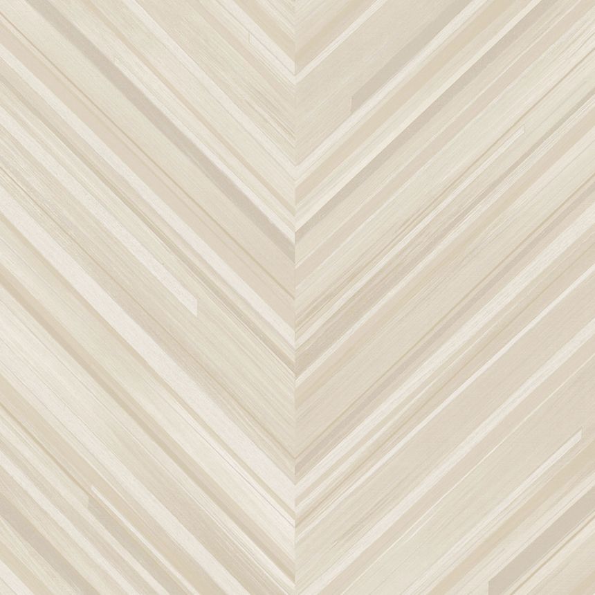 Krémová geometrická vliesová tapeta na zeď, rybí kost, 340160, Gilded, Eijffinger