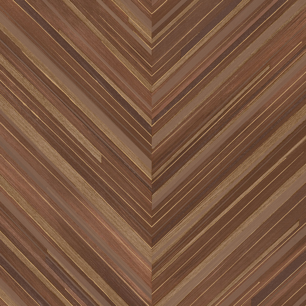Hnědá geometrická vliesová tapeta na zeď, rybí kost, 340163, Gilded, Eijffinger