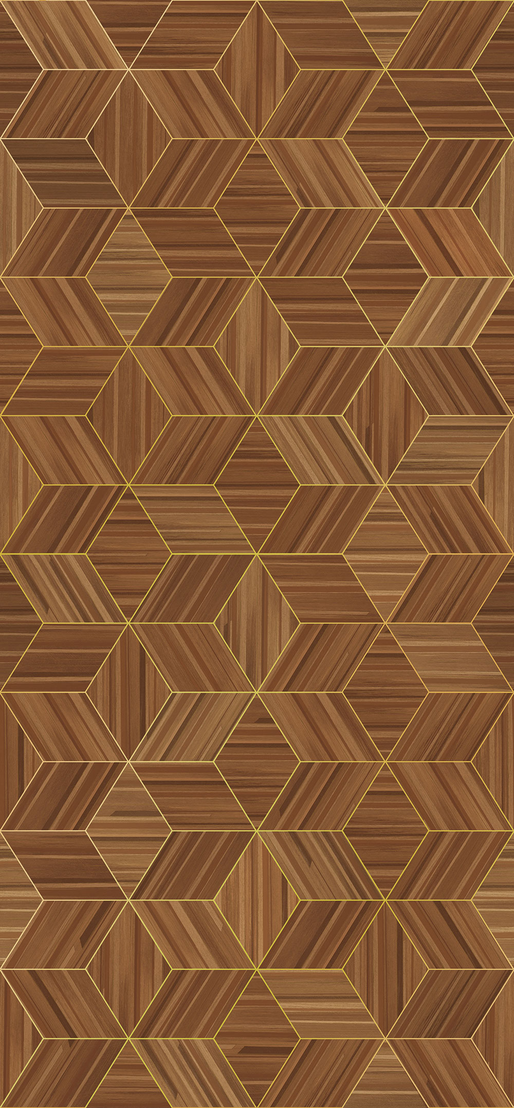 Geometrická obrazová vliesová tapeta na zeď, imitace obložení, 340181, Gilded, Eijffinger