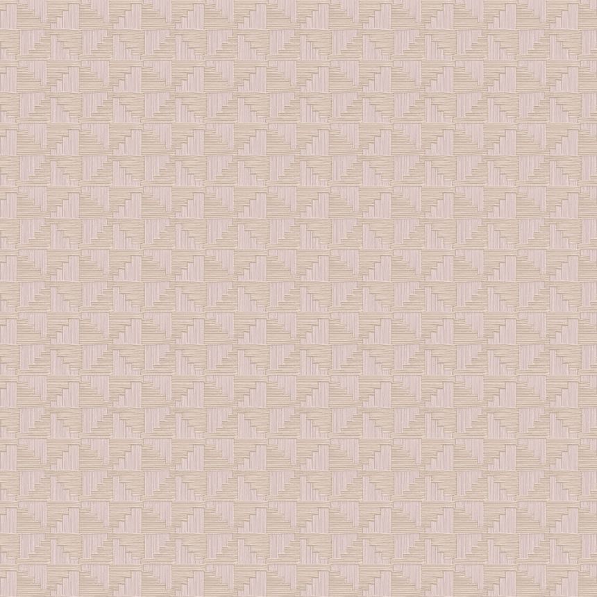 Šedo-béžová vliesová geometrická retro tapeta na zeď, 333650, Revive, Eijffinger