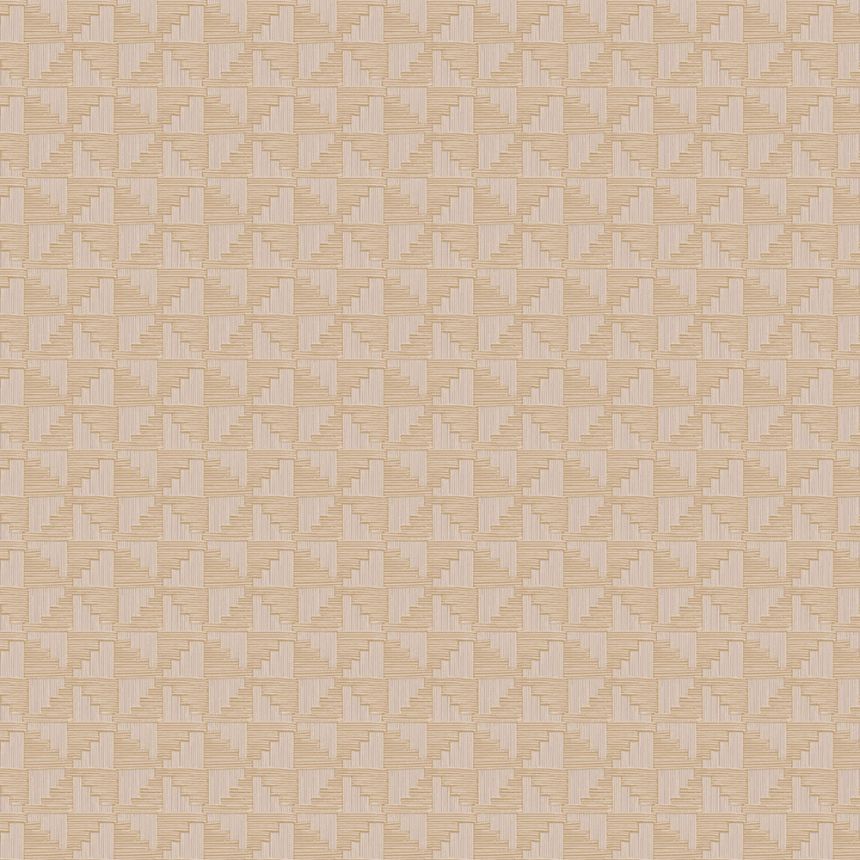Béžová vliesová geometrická retro tapeta na zeď, 333651, Revive, Eijffinger