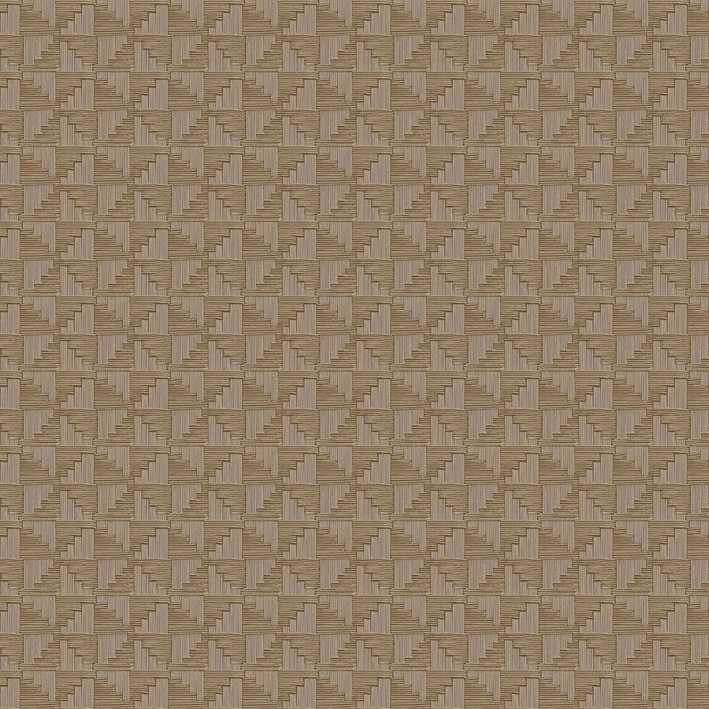 Hnědá vliesová geometrická retro tapeta na zeď, 333658, Revive, Eijffinger