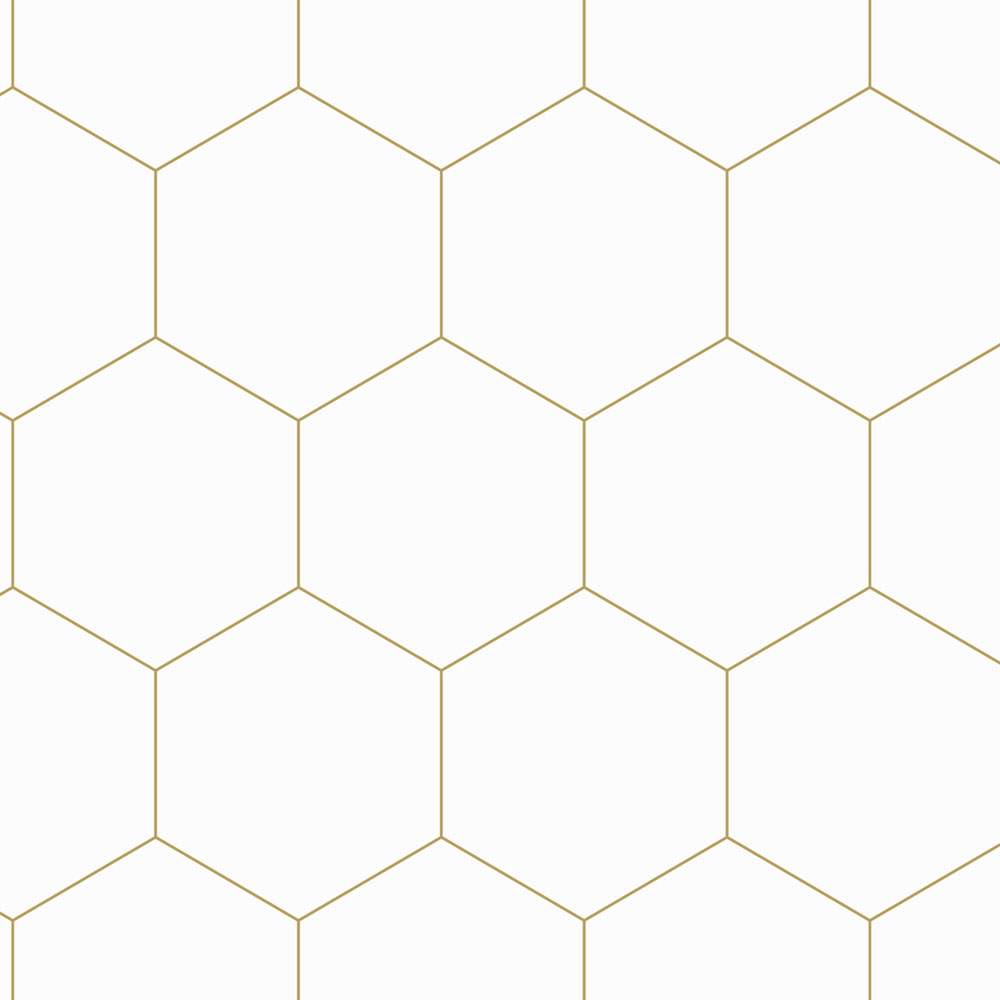 Geometrická vliesová tapeta na zeď, bílo-zlatá, 139312, Bloom, Esta Home