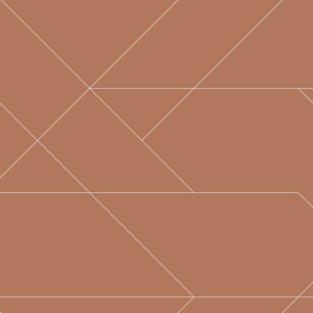 Geometrická vliesová tapeta na zeď, hnědá, 139373, Bloom, Esta Home