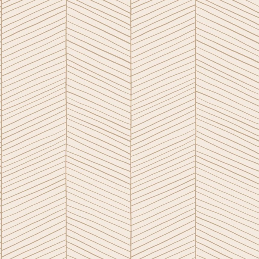 Geometrická vliesová tapeta na zeď, krémová, 139565, Bloom, Esta Home
