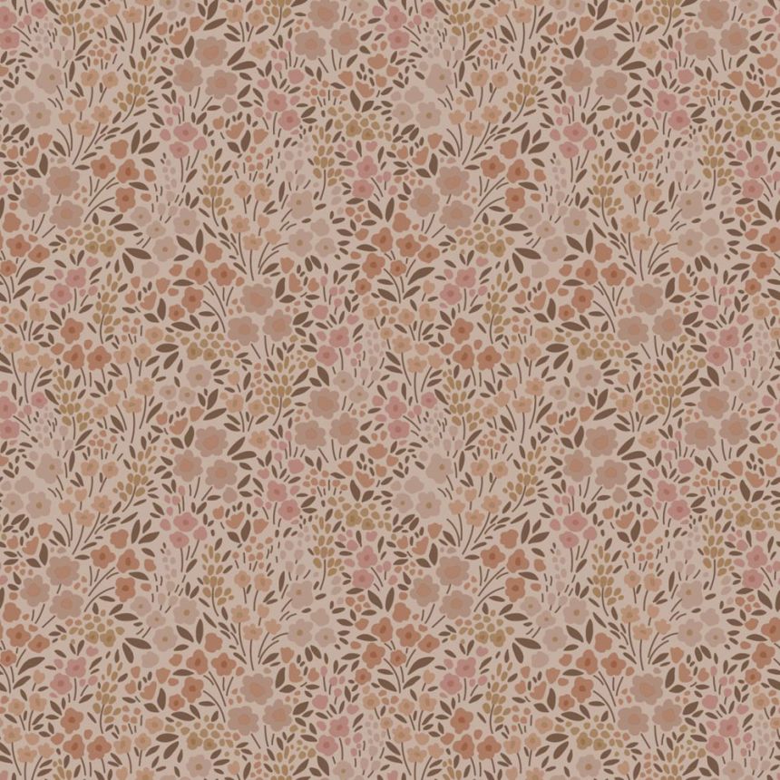 Květinová vliesová tapeta na zeď, růžová, 139700, Bloom, Esta Home