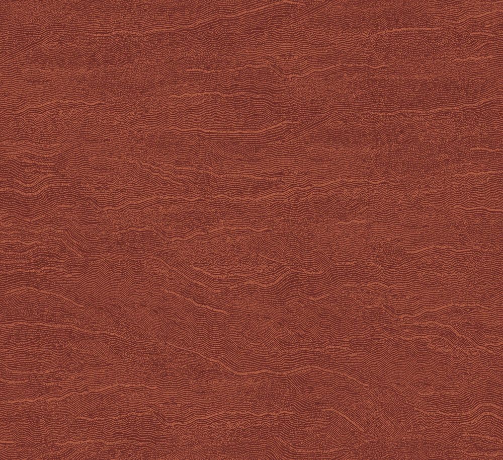 Vliesová tapeta na zeď, vlnky, hnědo-červená, TER004, Terra, The Colour Book II, Masureel