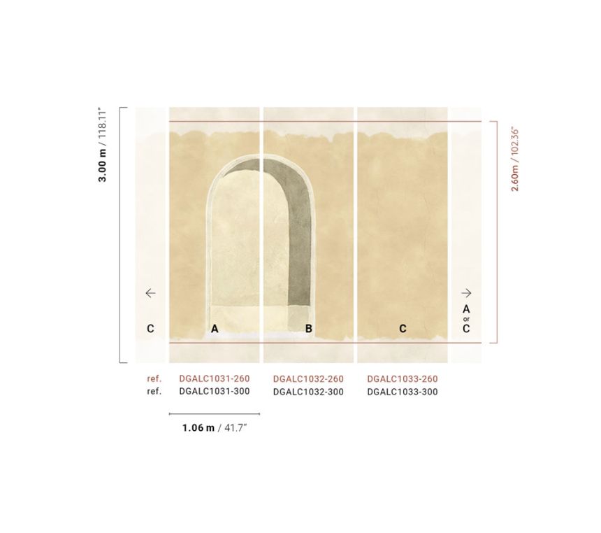 3D Vliesová fototapeta na zeď, podloubí, krémová, DGALC1032-260, Terra, Masureel