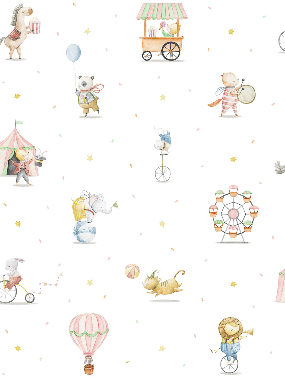 Dětská vliesová tapeta se zvířátky, 971-1, Mika,  ICH Wallcoverings