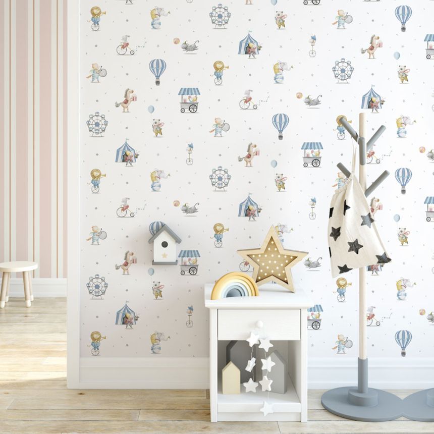 Dětská vliesová tapeta se zvířátky, 971-2, Mika,  ICH Wallcoverings