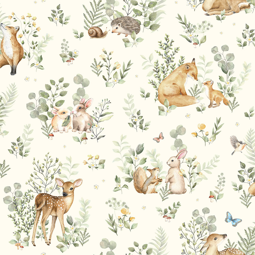 Dětská vliesová tapeta se zvířátky, 972-1, Mika,  ICH Wallcoverings