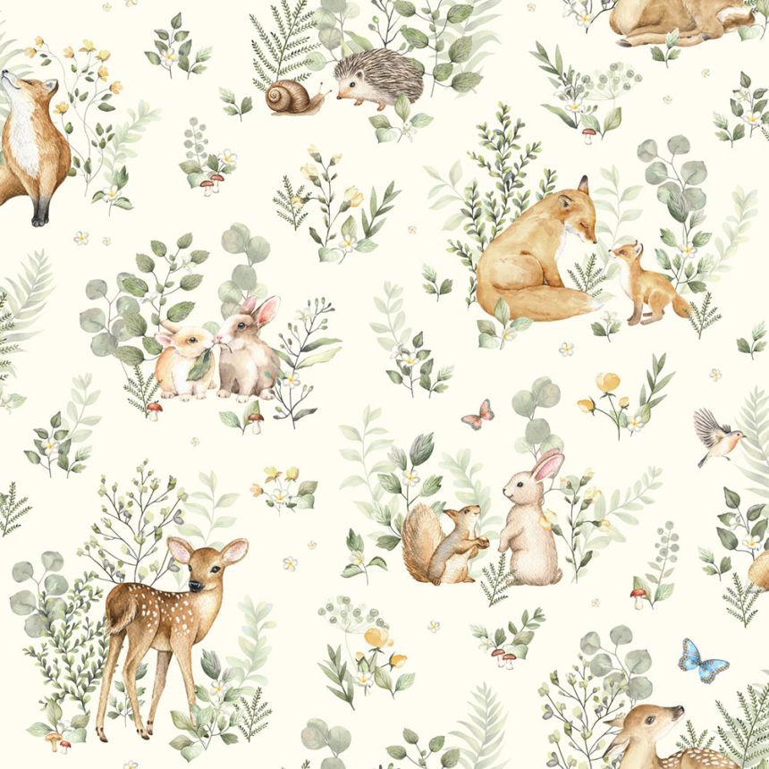 Dětská vliesová tapeta se zvířátky, 972-1, Mika,  ICH Wallcoverings