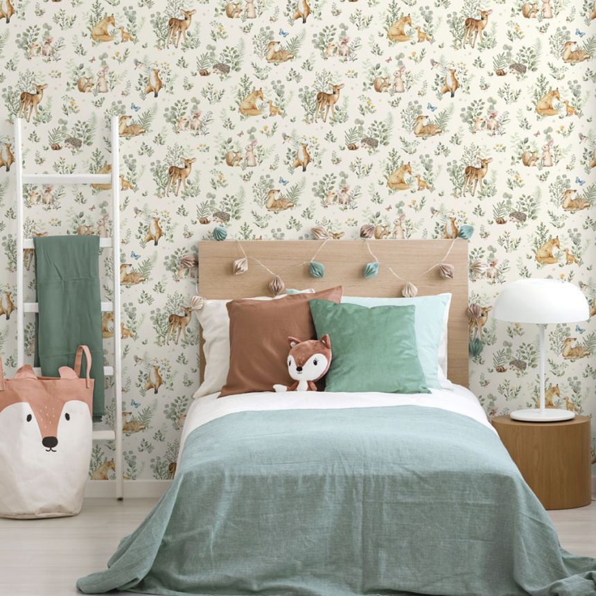 Dětská vliesová tapeta se zvířátky, 972-1, Mika,  ICH Wallcoverings