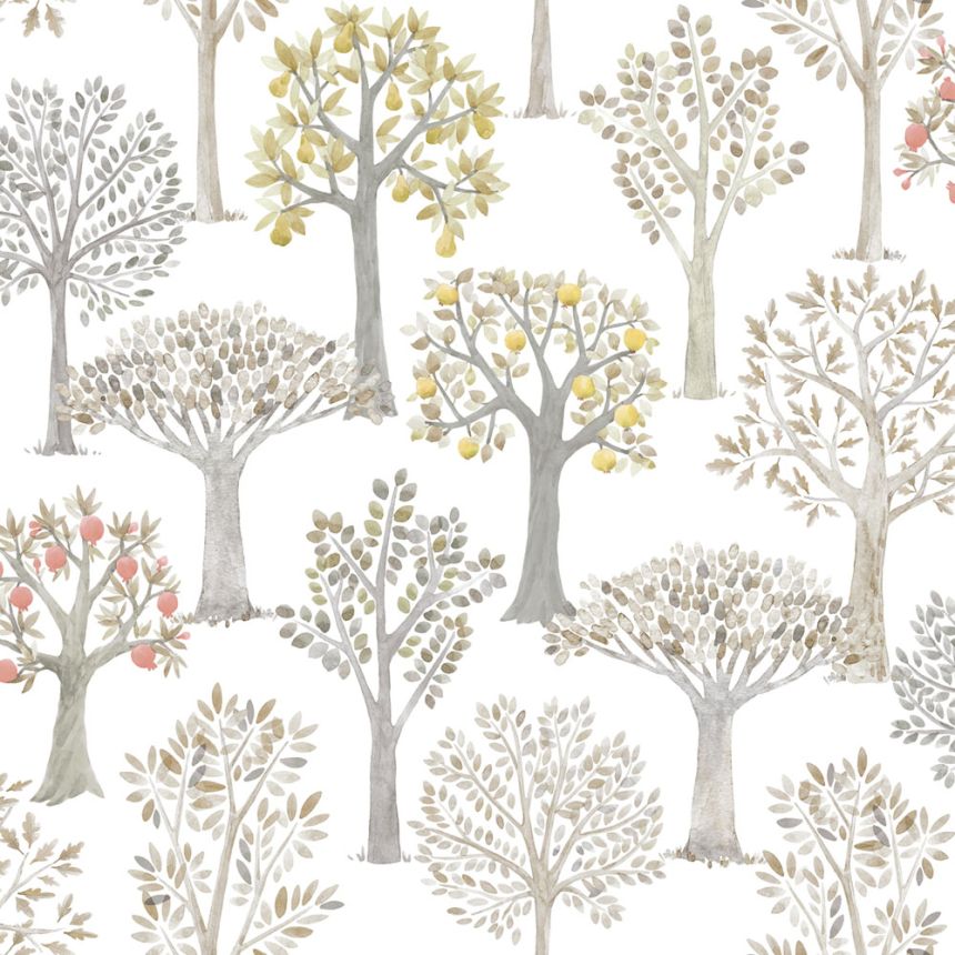 Dětská vliesová tapeta se stromy, 975-1, Mika,  ICH Wallcoverings