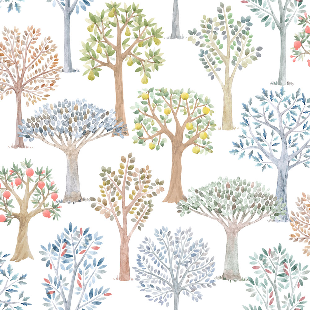 Dětská vliesová tapeta se stromy, 975-2, Mika,  ICH Wallcoverings